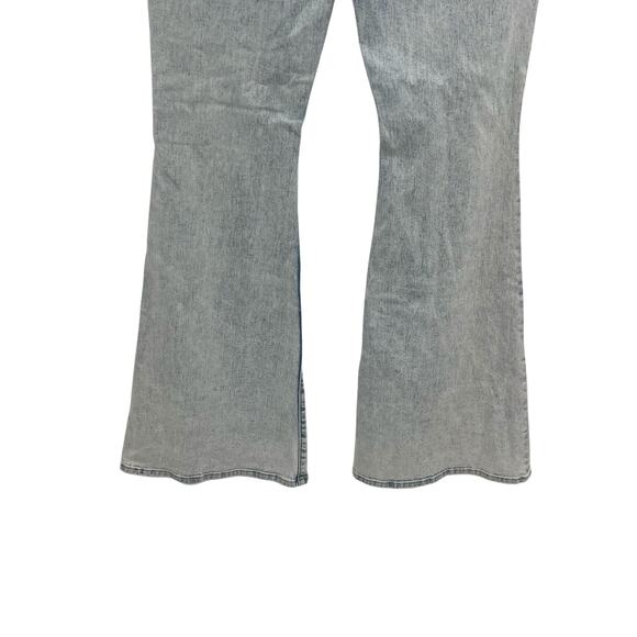 Veronica Beard Sheridan Exaggerated Flare Jeans High Rise Denim Sky Blue Size 15 - Picture 10 of 16
